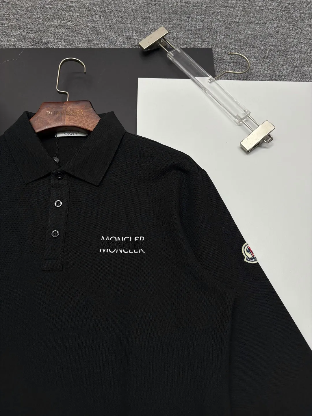 MONCLER New Arrival Polo Same Style 260 ， Factory New Arrival Versatile : Black White Size：M-3XL